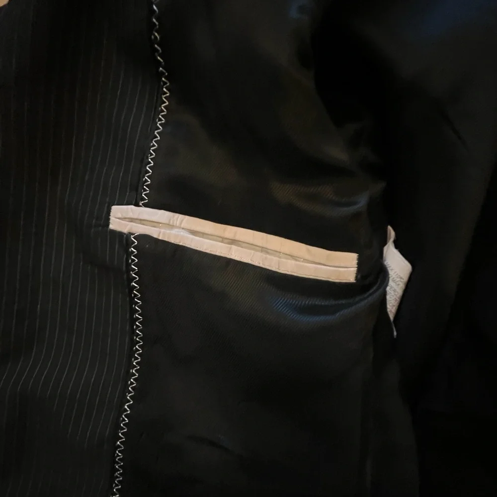Men's Black Zara Pinstripe Blazer